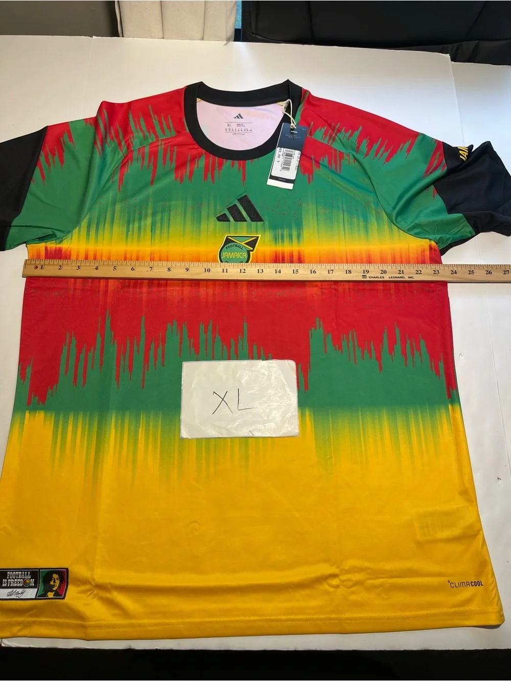 Adidas Jamaica Football X Bob Marley 2026 DNA Men’s Pre Match Jersey Sz XL New